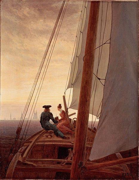 Caspar David Friedrich On a Sailing Ship